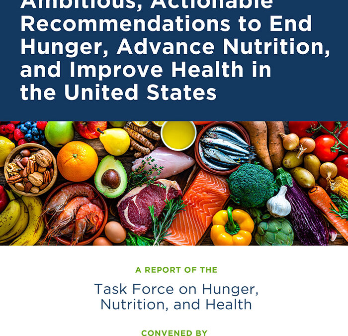 Task Force Nutrition Research Recommendations