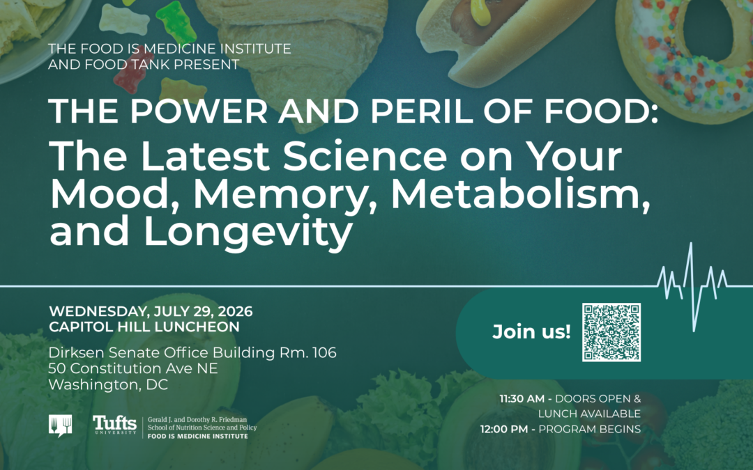 Capitol Hill Luncheon: The Power and Peril of Food &ndash; The Latest Science on Your Mood, Memory, Metabolism, and Longevity